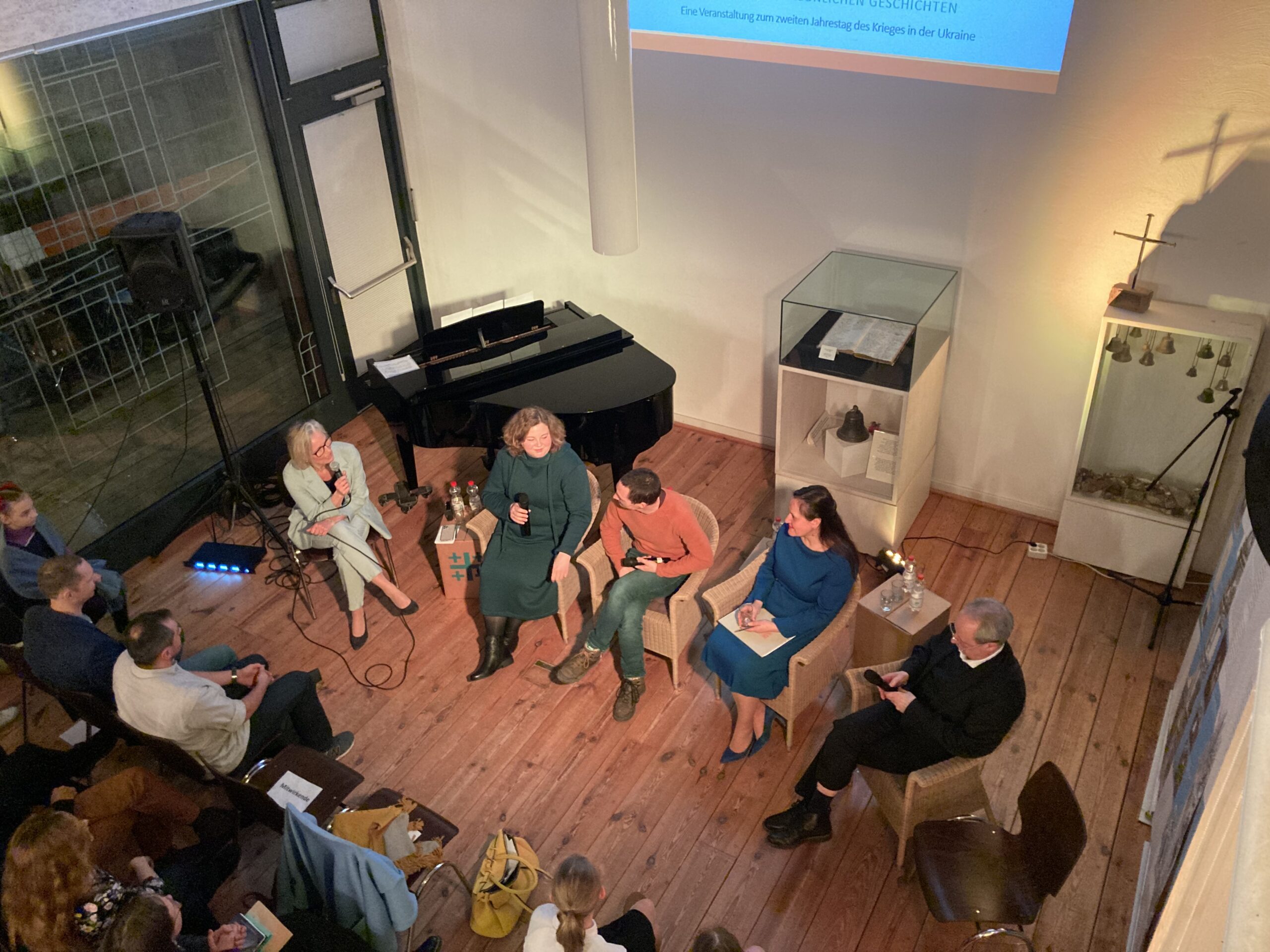 "Ein Stück Frieden schaffen": Diskussion mit Geflüchteten aus der Ukraine. Foto: SGP